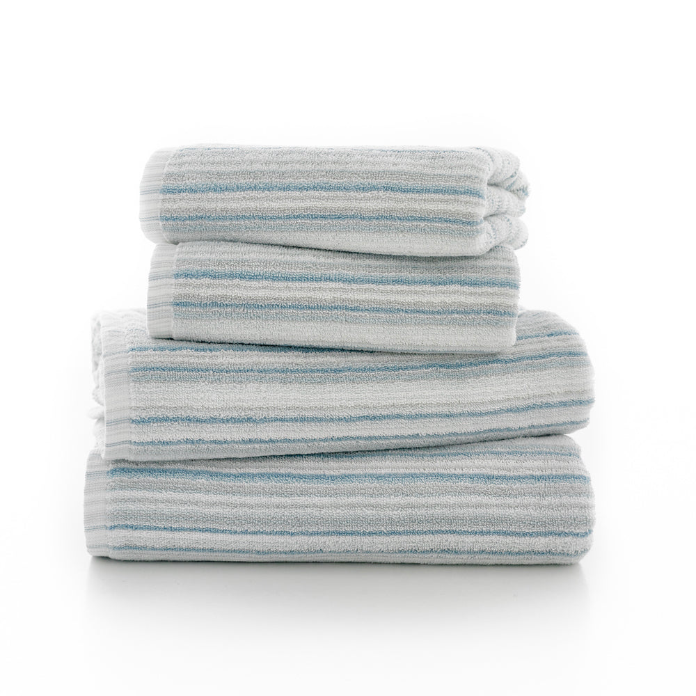 Didlington Stripe Supersoft 100% Cotton Towels | Bath Sheet | Blue