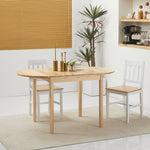 Foldable Dining Table, Solid Wood Drop Leaf Table