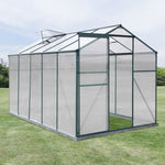 10 x 4/6/8/10 FT Green Aluminium Hobby Greenhouse With Openable Window | XL | Clear