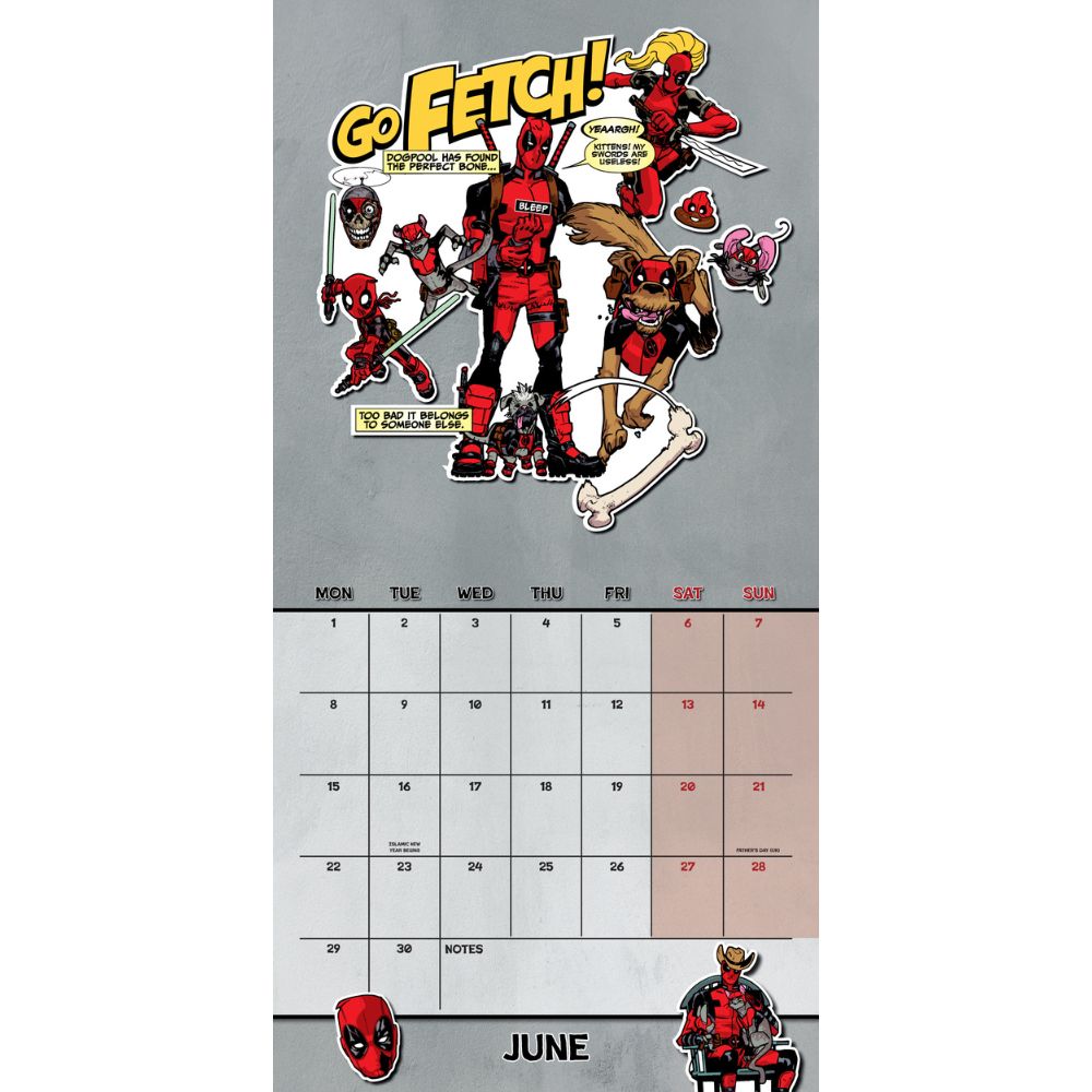 Deadpool 2026 Square Calendar Official Product