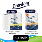 Freedom Rhino Kitchen Paper 24 Rolls + Jumbo Kitchen Towel 6 Rolls