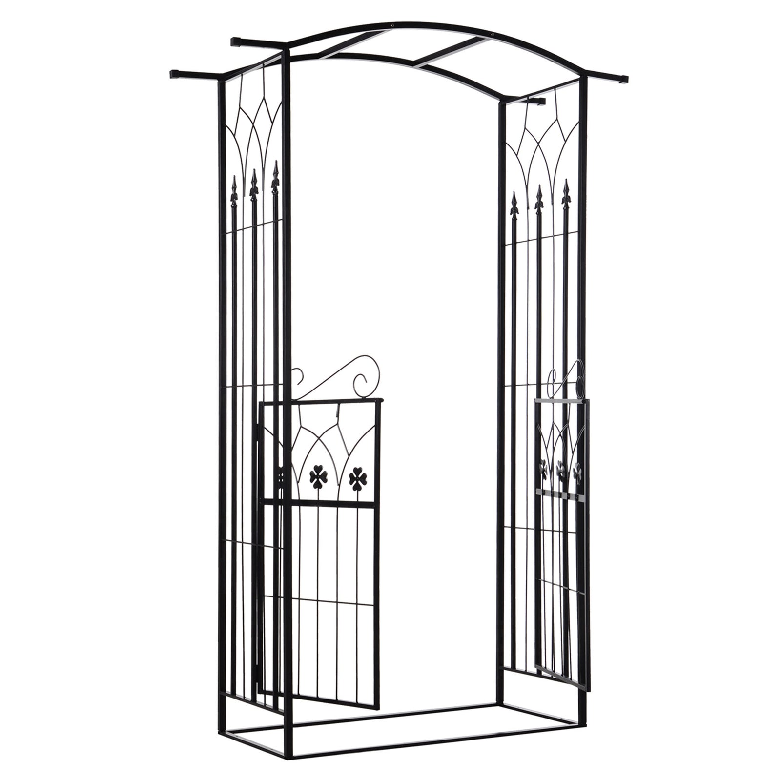 Garden Outdoor Arch With Door, Patio Decoration, 131x49x200 Cm