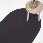 Handmade Woven Braided Oval Rug | 50cm x 75cm | Black