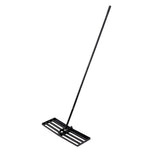 Garden Lawn Levelling Rake With Foldable Head & Detachable Handle | Small | Black