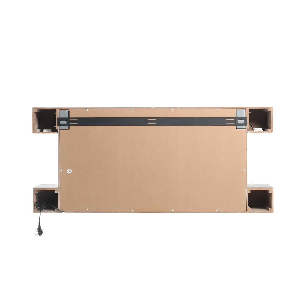 52-inch Electric Fireplace Suite With Matte Black Led Surround, 7 Flame Colors, Wifi Remote Control