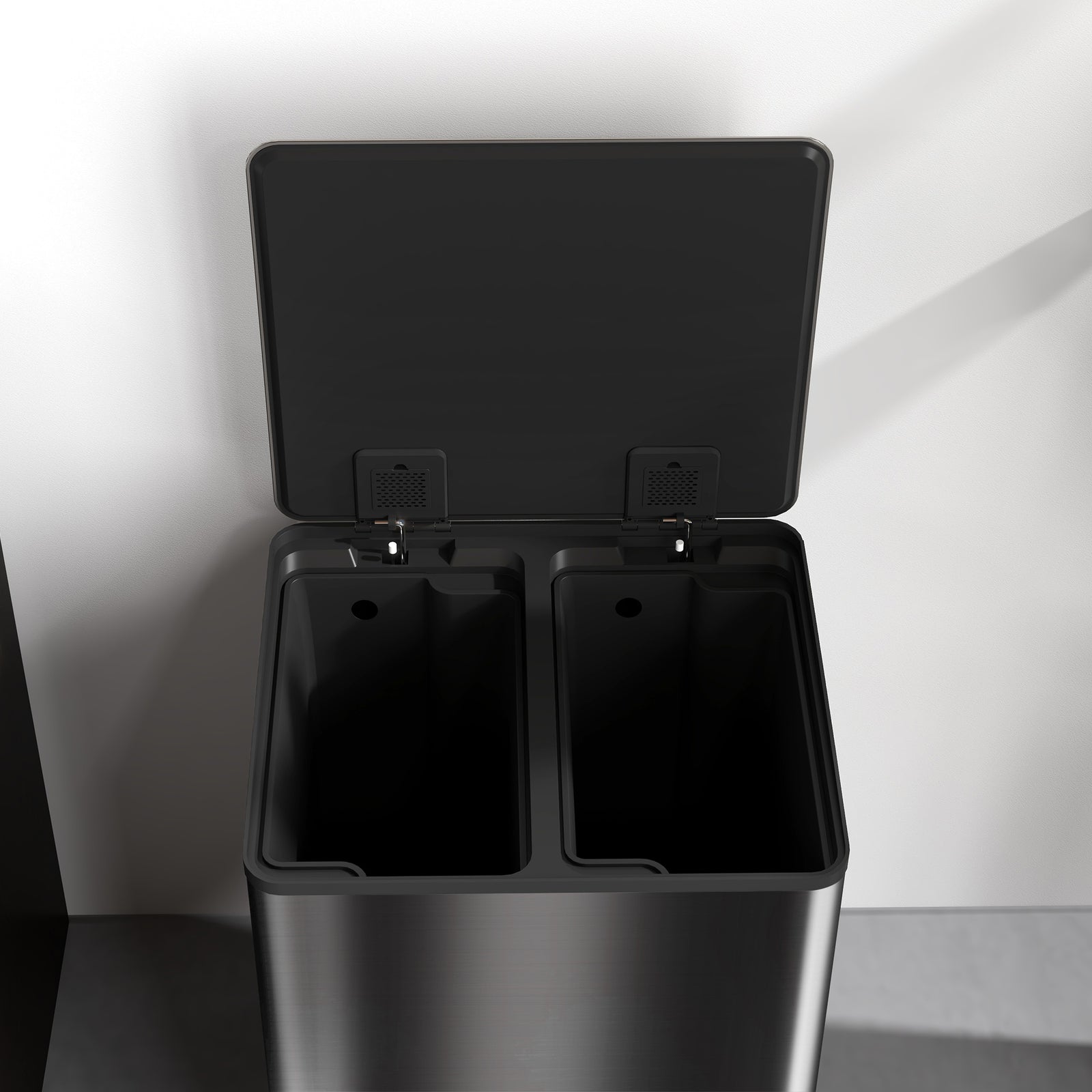2 X 30l Double Kitchen Bin, Pedal Bin With Soft-close Lid