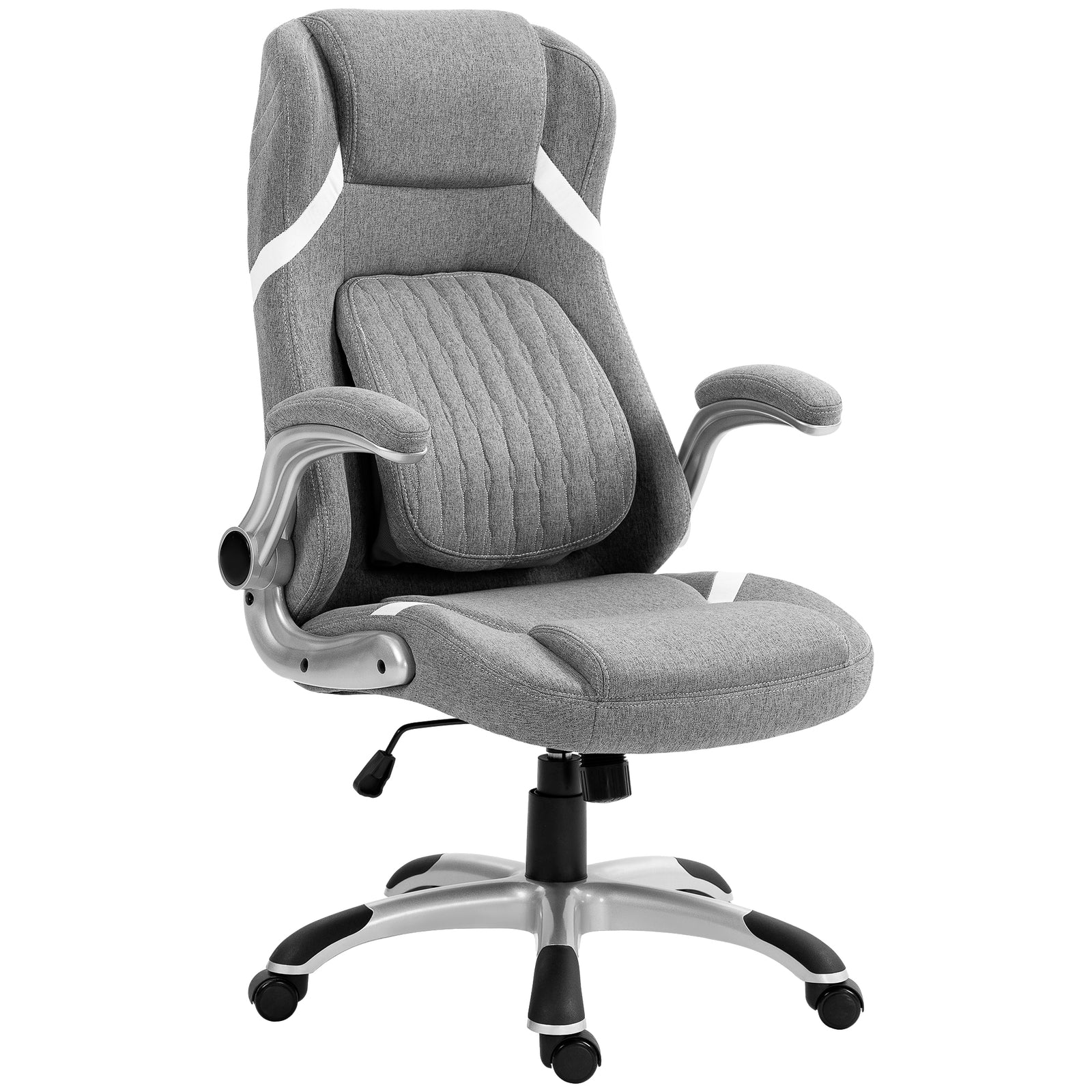 High Back Office Chair W/ Lumbar Support Grey