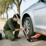 Low Profile Floor Jack, Hydraulic Car Jack | 3 Ton | Orange