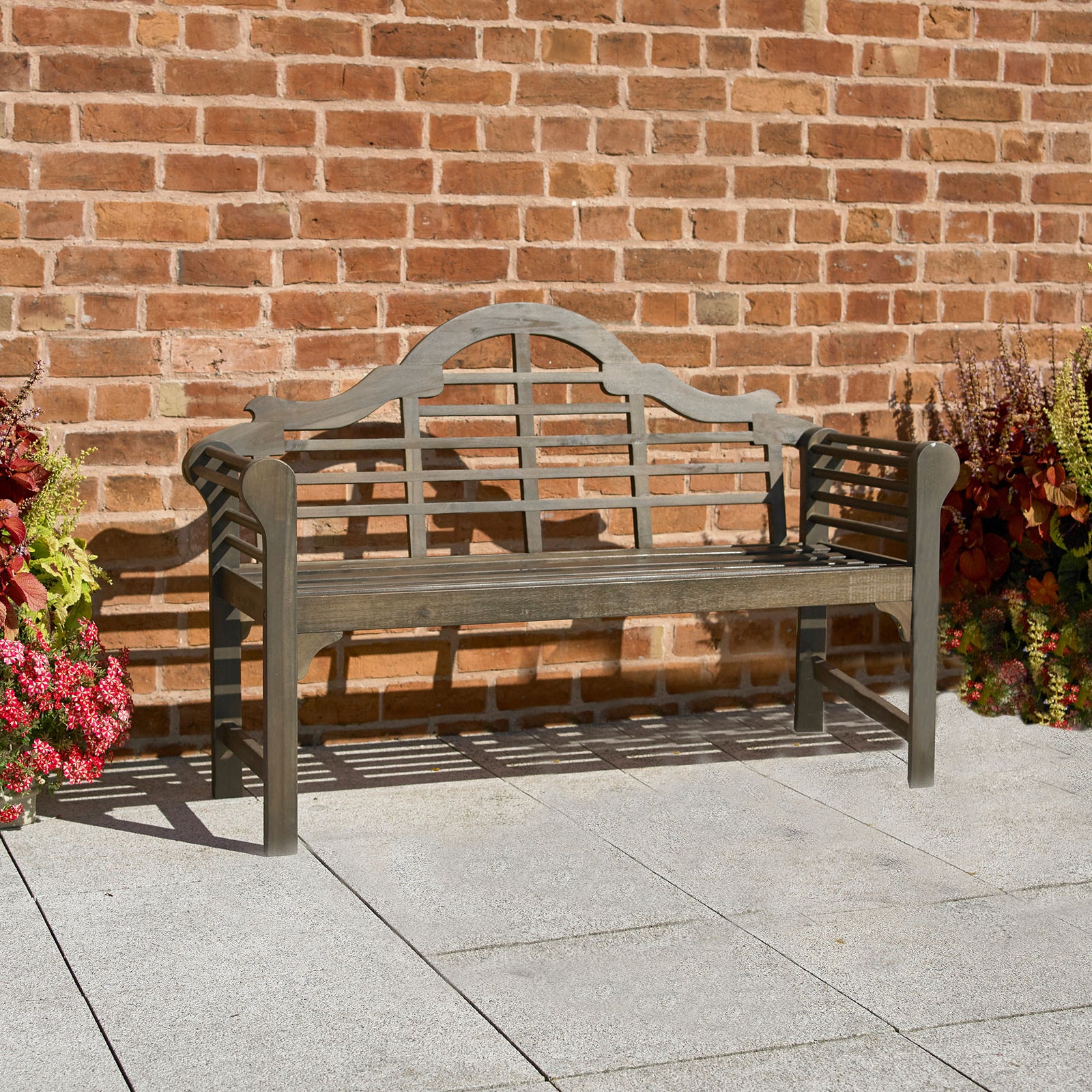 Lutyens Style Acacia Garden Bench | Chestnut