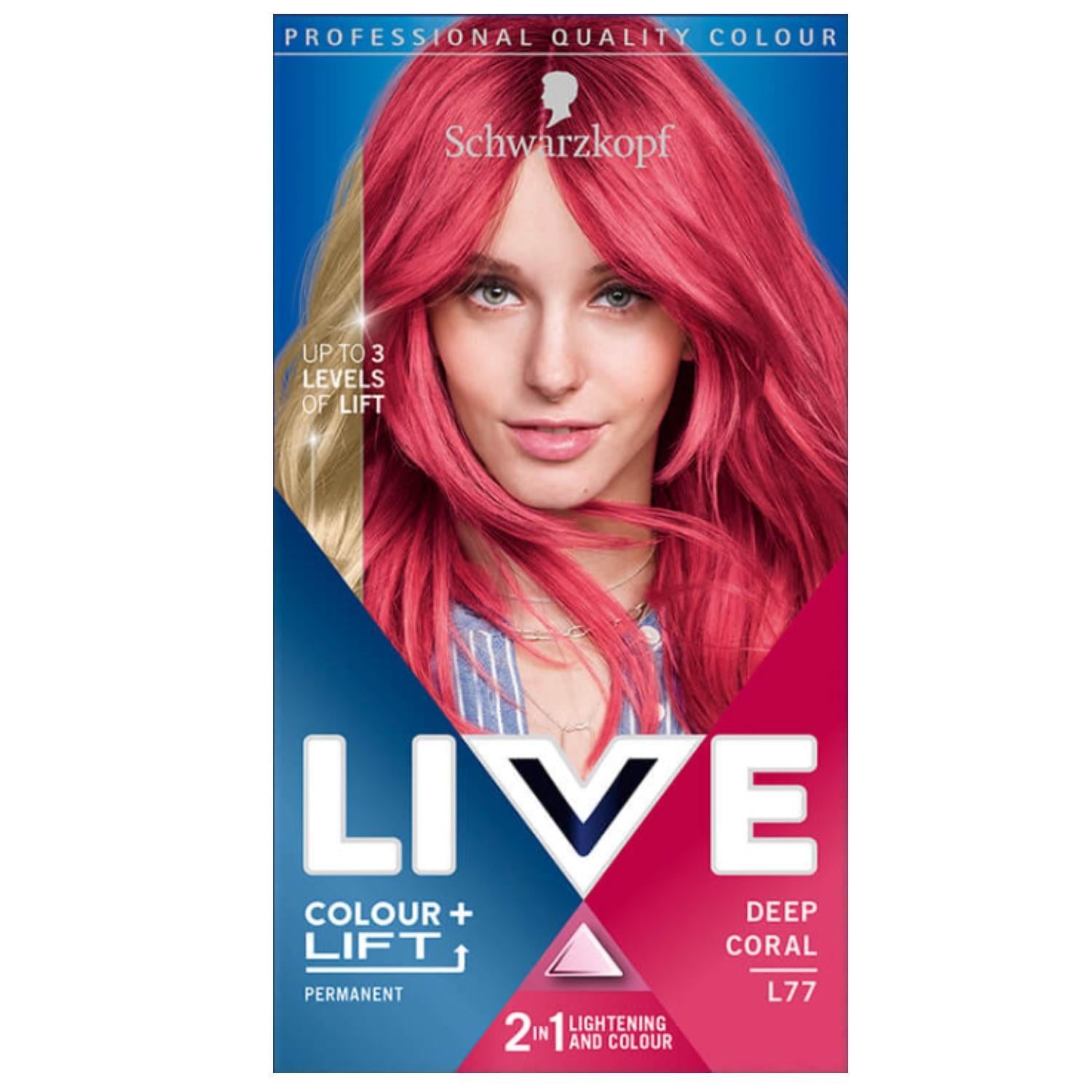 Live Colour + Lift Permanent Hair Dye Deep Coral L77