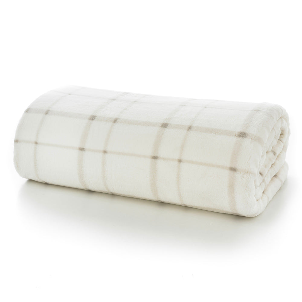 Tideswell Printed Heavyweight Supersoft Fleece Throw | 150cm x 180cm | Pink