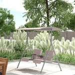 2 Person Covepatio Swing With Pivot Table Storage Console