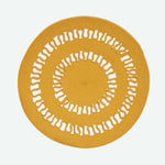 Crochet Braided Round Rug | 70cm x 70cm | Mustard