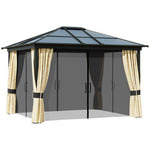 Garden Gazebo Tent With Magnet Led Solar Light Sunshade