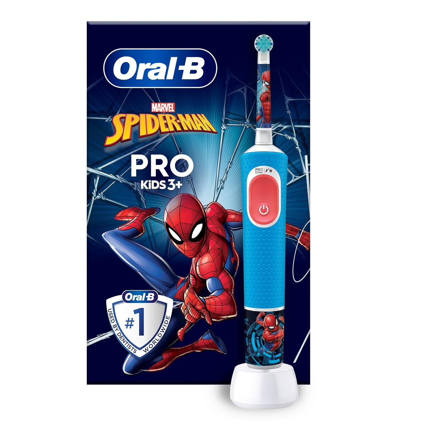 Vitality Pro Kids Spider-man Electric Toothbrush With 2 Modes, 3+y