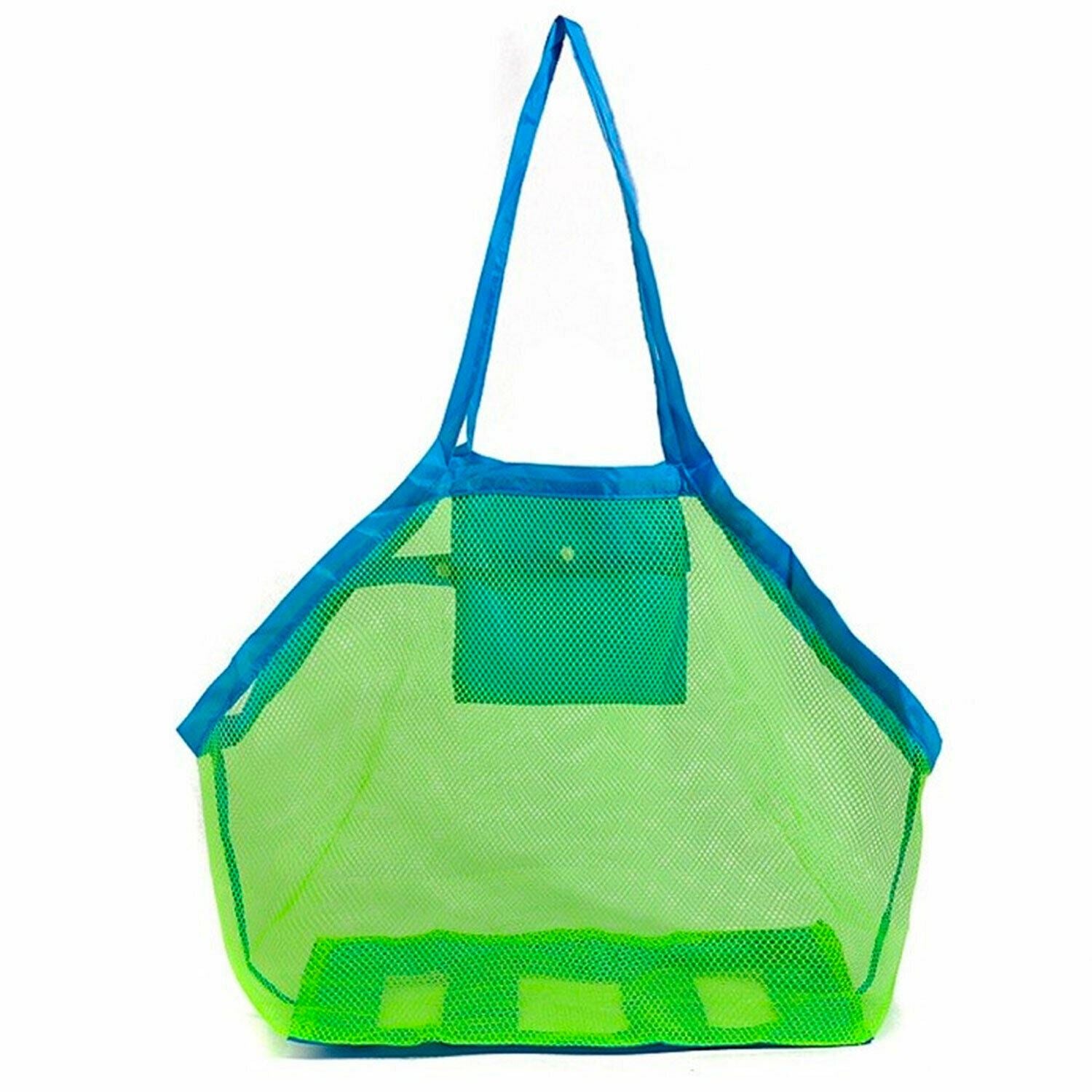 Extra Large Mesh Toy Bag, 45cm X 30cm X 45cm - Green/blue