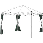 3x3(m) Or 3x6m Pop Up Gazebo Side Panels With Windows | Green