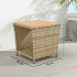Side Table 2-tier With Storage Shelf | Khaki