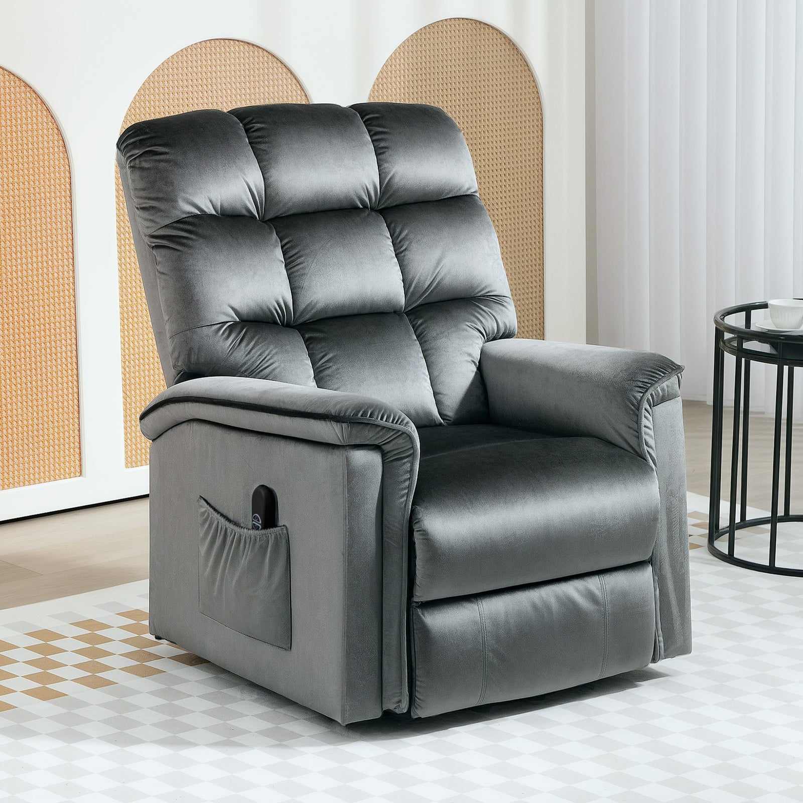 Power Lift Recliner Chair For Elderly W/ Remote Control | One Size | Gray