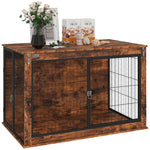 Dog Crate Furniture With Flip-up Top, 2 Doors, For Dogs | Medium | Brown