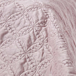 Paragon Diamond Pattern Geometric Velvet Bedspread | 200cm x 200cm | Dusky Pink