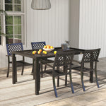 43" Rectangle Outdoor Dining Table For 4, Metal Top