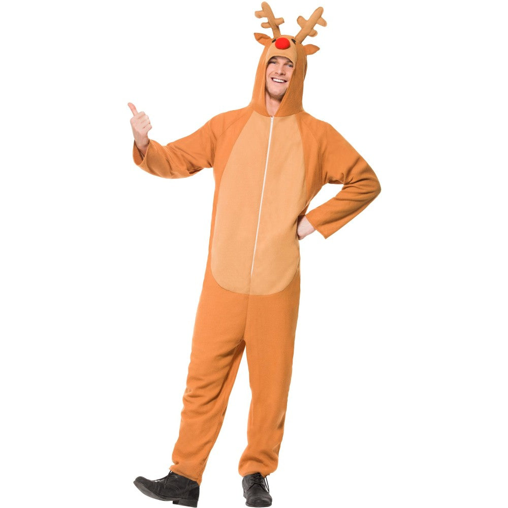 Reindeer Costume, Brown, With Bodysuit | Medium