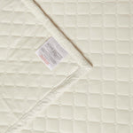 Diamond Quilted Velvet Bed Throw | 150cm x 200cm | Cream