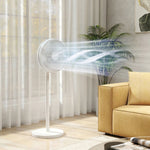 40 Cm Standing Pedestal Fan, Quiet Electric Cooling Floor Fan | White