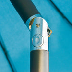 2.5m Curved Parasol With Metal Pole | Blue
