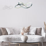 Cappio Chrome Led Pendant Lamp 36w(130w) Stunning Designer Hanging Ceiling Light With Elegant Chrome Curves