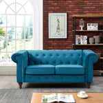 Pelham 158cm Wide Velvet Fabric 2 Seat Chesterfield Sofa | 2 | Teal