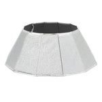 Glossy Tree Skirt 68cm Collapsible With Velcro Closure | Silver