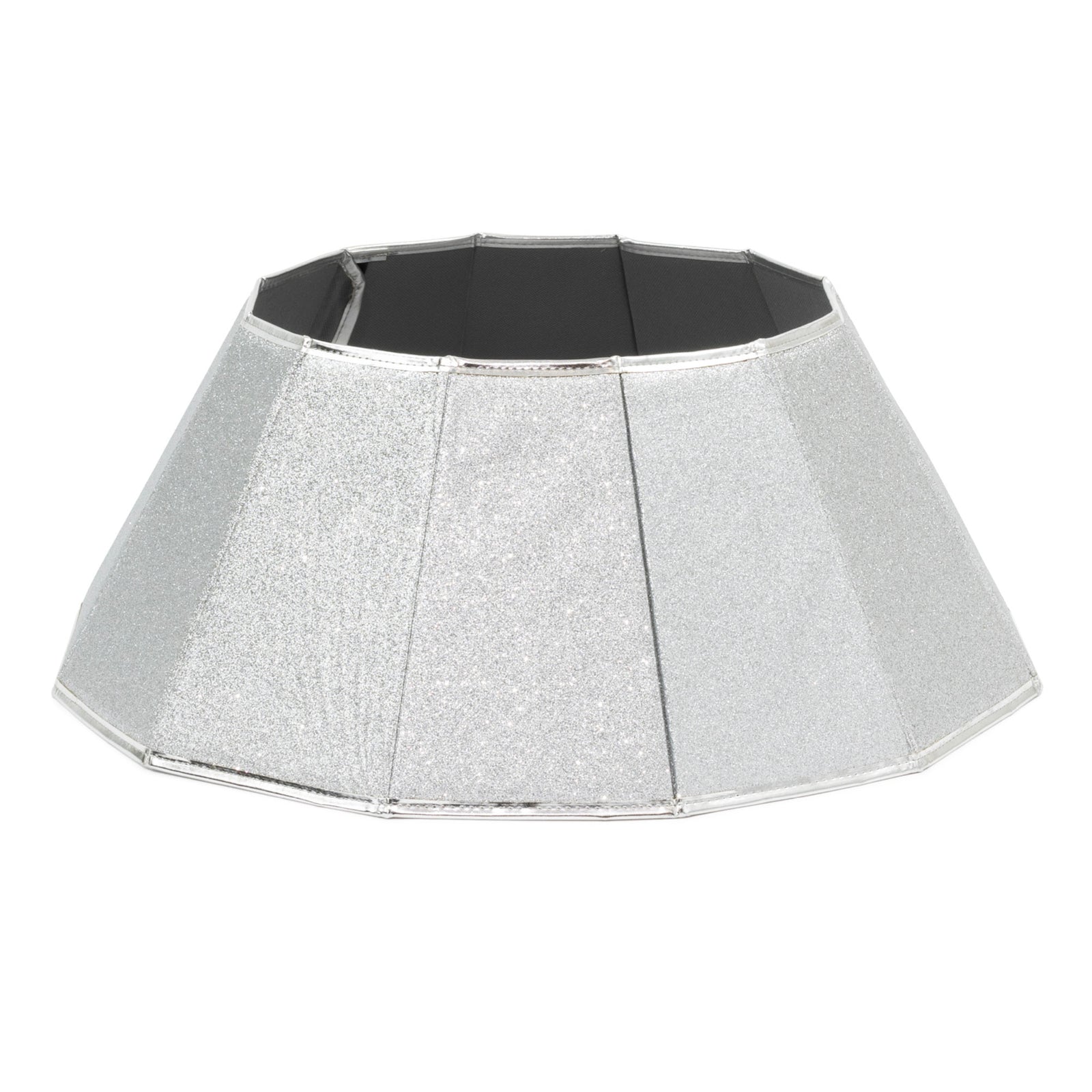 Glossy Tree Skirt 68cm Collapsible With Velcro Closure | Silver