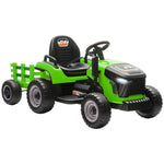 Ride On Tractor And Trailer, 12v Electric Ride On Tractor | Green