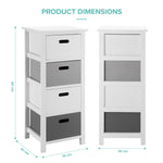 Nina 4 Drawer Storage Unit - White/grey