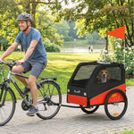Dog Bike Trailer For Small & Medium Pets With 20" Rubber Wheels | Red