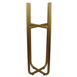 Tall Gold Stand With Iridescent Rainbow Metal Planter 62cm X 18cm