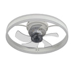 Modern Minimalist White 19.7 Inch Ceiling Fan Light 5 Blades, Dual 24w Led With 3-color Dimming, 6-speed, Reversible, App Control & Sleep Timer