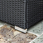 4 Pieces Rattan Sofa Set Chair Seat Furniture Patio Wicker | Black