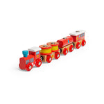 Wooden Fire and Rescue Train Engine & Carriages