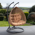 Henley Double Swing Egg Pod Chair | Brown