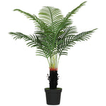Artificial Areca Palm Tree With Pe Leaves And Flocked Soil | 120cm | Green