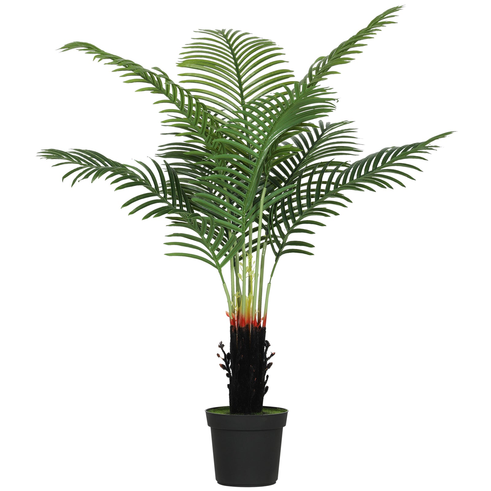 Artificial Areca Palm Tree With Pe Leaves And Flocked Soil | 120cm | Green