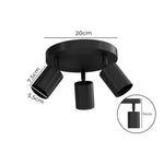 Emitto 3-way Spotlight Ceiling Light Adjustable Gu10 Modern Round Base