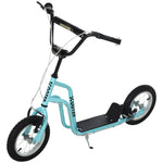 75-80cm Kids Kick Scooter W/ Adjustable Handlebar Inflatable Wheels | Blue