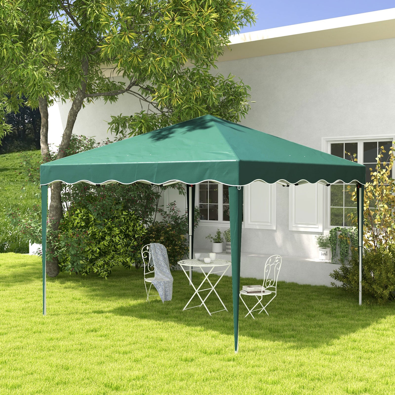 3x3(m) Pop Up Gazebo Marquee Tent For Garden W/ Carry Bag | Green