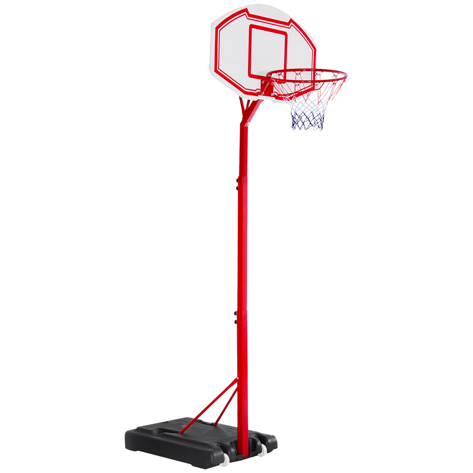 Adjustable Basketball Stand Backboard With Wheels | Red