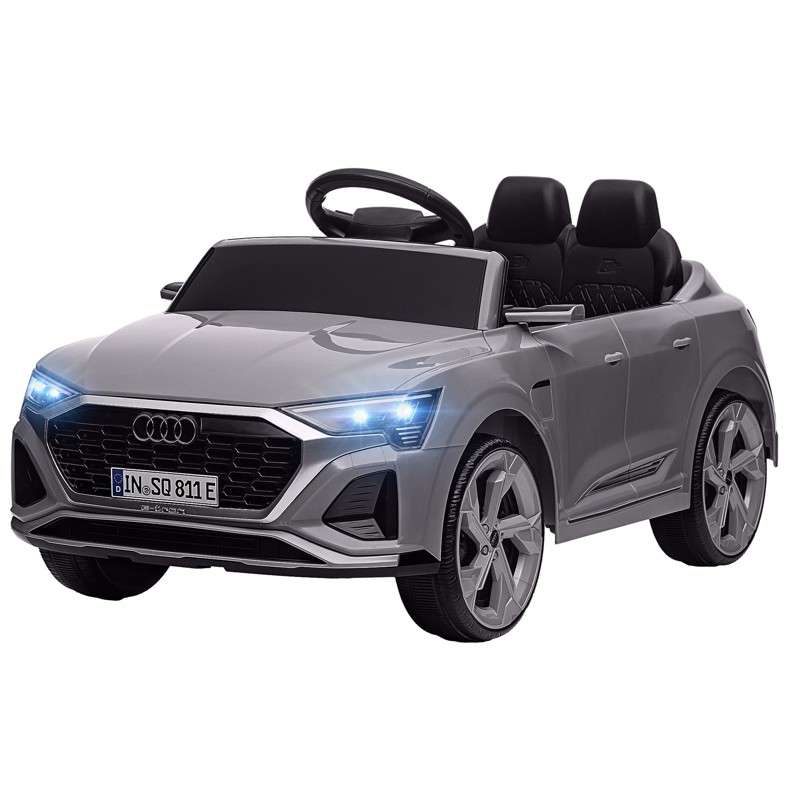 Aiyaplay Audi Q8 E-tron Sportback Kids Electric Car W/ Remote | Gray