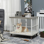 Dog Crate Furniture W/ Cushion, 86x60x70cm